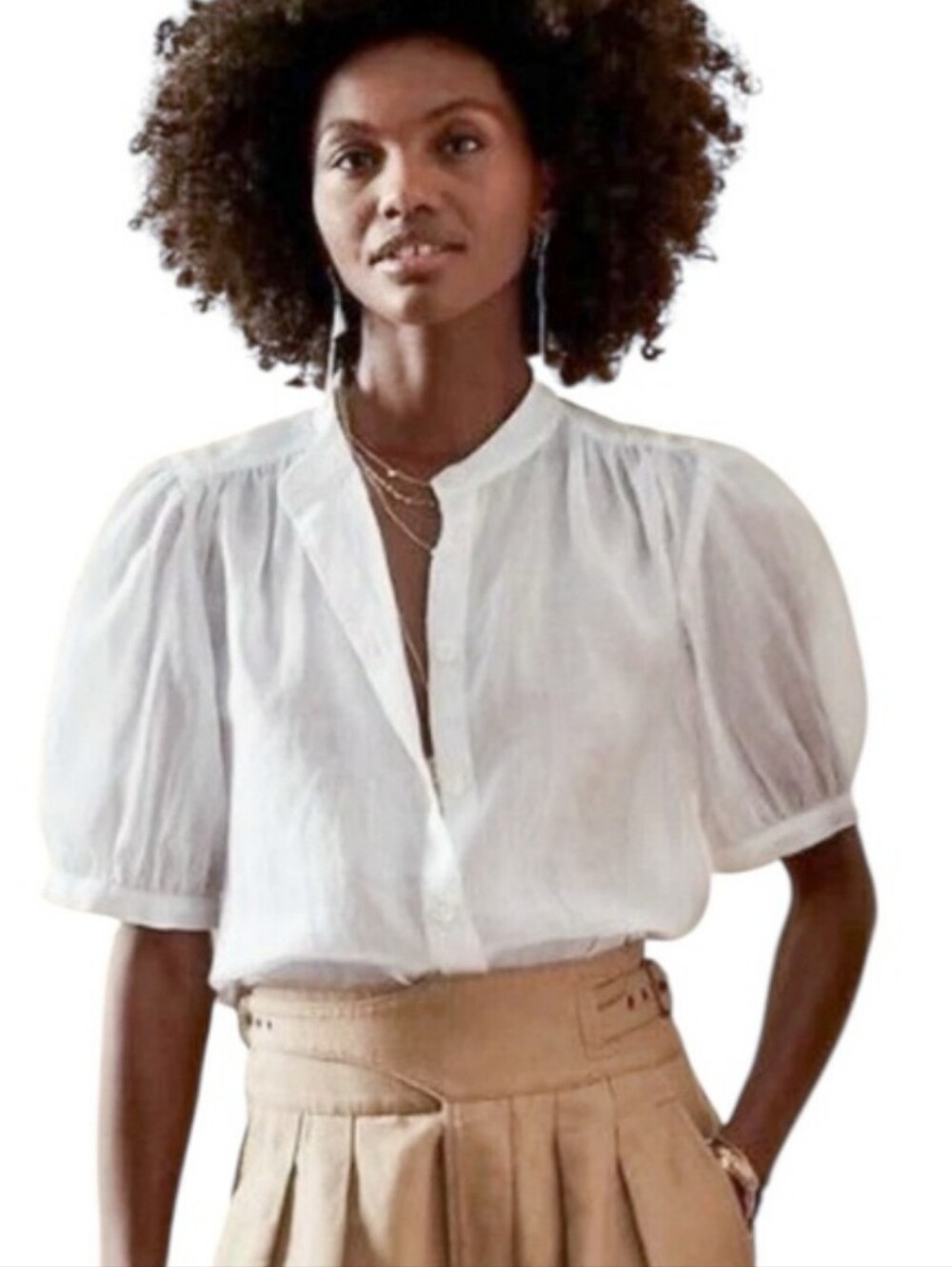 Banana Republic White Blouse Xs